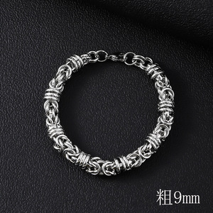 Pulseras de Cadena Gruesa para Hombre en Varios Estilos: Cubana, Bizantina, Espiga, Cuerda |   Estilo Hip-Hop y Punk, Impermeable, No se Desvanece - Product Image 3