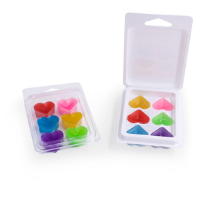 Vente en gros de moules à clapet carrés en PET recyclé à 6 cavités plateau cube en plastique <span class=keywords><strong>vide</strong></span> transparent pour bougies à tartes sans mèche - Product Image 3