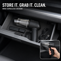 Aspirateur de voiture portable sans fil 3100 mbar, mini aspirateur rechargeable pour les fentes des sièges de voiture et le tableau de bord