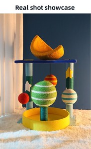 Arbre à chat multi-niveaux de luxe en bois et sisal pour la vente en gros - Product Image 6