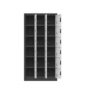 Casier de rangement privé en acier à 18 compartiments avec serrure pour travailleurs et employés - Product Image 2