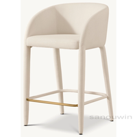 Chaise de bar en bois de teck massif pour la vie en plein air Siège haut Mobilier design moderne et confortable
