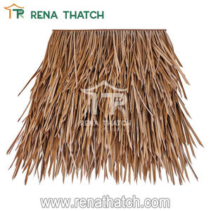 Chaume de toit synthétique ignifuge imperméable en plastique palapa chaume panneaux de toit de chaume synthétique - Product Image 3