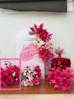 KEWEI-J981 rose vif Rose fleurs boule chemin de Table mariage fleur centres de table
