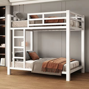 <span class=keywords><strong>Lit</strong></span> <span class=keywords><strong>superposé</strong></span> double en métal noir gain de place avec <span class=keywords><strong>hauteur</strong></span> réglable et barrières de sécurité pour hôtel, appartement, dortoir, style moderne - Product Image 3