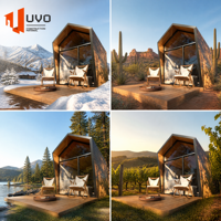 Maison de luxe UVO à toit en pente : Cabane de villégiature et pod de glamping |   Certifié CE, IBC et AS/NZS |   Plug & Play