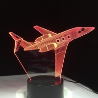 Lampe LED 3D série avion, veilleuse, lumière de nuit, modèle d'avion, cadeau pour enfants garçons
