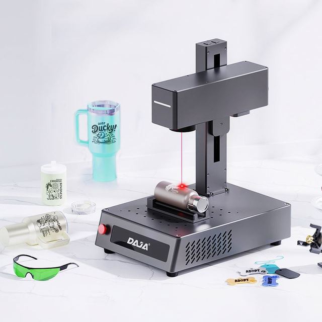 Mini Laser Engraving and Cutting Machine Mobile Screen Protector Gold Tempered Glass Mark 3020 Small Business Leather White Blue
