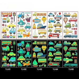 <span class=keywords><strong>Tatuaggi</strong></span> temporanei per auto per bambini trasporto camion bagliore in <span class=keywords><strong>tatuaggi</strong></span> scuri adesivi veicolo da costruzione forniture per feste di compleanno F - Product Image 4