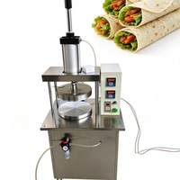 Presse à feuilles de pâte commerciale pour la fabrication de roti, machine à tortillas pneumatique automatique