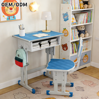 Ensemble de bureau et chaise pour étudiants en métal moderne et durable pour les salles de classe des écoles primaires et secondaires