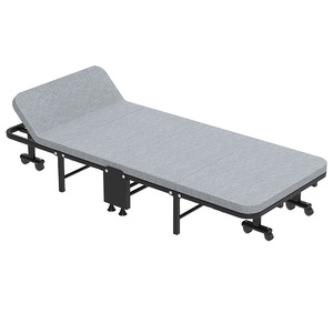 <span class=keywords><strong>Lit</strong></span> simple blanc luxueux cadre inférieur élargi épaissi Design pliable moderne pour hôtels appartements nouveau <span class=keywords><strong>lit</strong></span> de pause déjeuner en métal - Product Image 1