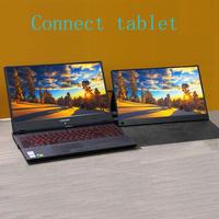 Moniteur Portable 15,6 Pouces Tactile Double Écran avec Haut-parleur Dalle IPS Ultra Fine pour Ordinateur Portable et PC, Appareil de Jeu
