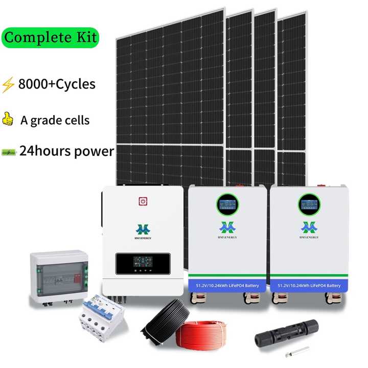 Complete 10Kw MPPT Hybrid Inverter 5kva 8Kw 48V On/Off Grid Solar ...