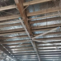 Ventilateur de plafond industriel EC de 20 pieds avec 6 pales en aluminium et contrôleur intelligent pour la circulation d'air dans les élevages et les grandes ateliers
