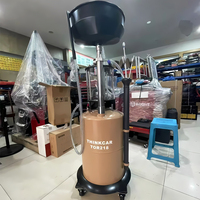 THINKCAR Émetteur d'huile usée pour véhicule pneumatique portable 70L Extracteur d'huile à bassin partiel Collecteur de vidange d'huile usée pour voiture automatique