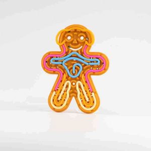 ของเล่นเสริมพัฒนาการทำมือ ตุ๊กตาขนมปังขิง ซิลิโคนบอร์ดกิจกรรมประสาทสัมผัส บอร์ดคลายเครียด - Product Image 5