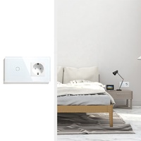 Interrupteur mural intelligent Wi-Fi 10A de haute qualité avec écran tactile en verre de 157 mm, prise domestique intelligente certifiée CE pour application