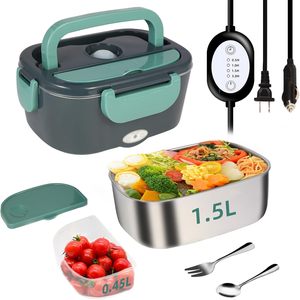 Boîtes à lunch électriques portables 2-en-1 de haute qualité pour voiture, camion, maison, bureau, isolées pour garder les aliments au chaud - Product Image 1