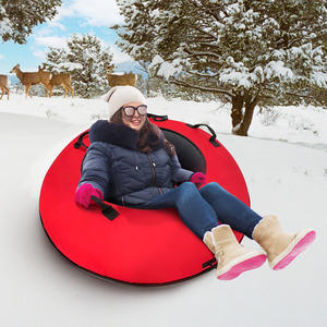 التزلج على الثلج بلون أحمر مزدوج اللون حسب الطلب للخدمة الشاقة قابل للنفخ مع زلاجة/أنبوب - Product Image 5