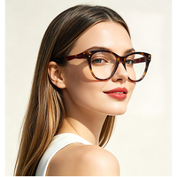 Lunettes vintage en acétate G8539 pour femmes, mélange de couleurs, montures de lunettes transparentes tendance pour femmes