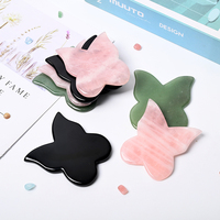 Haute qualité Reiki pierre Gua Sha conseil cristal papillon en forme de grattage du visage outil de Massage artisanat
