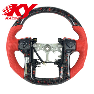 พวงมาลัยคาร์บอนไฟเบอร์สไตล์สปอร์ตแบบกำหนดเองสำหรับ TOYOTA Land Cruiser รุ่นที่ 4 Tundra Prado Tacoma อุปกรณ์ตกแต่งภายในรถยนต์ - Product Image 1