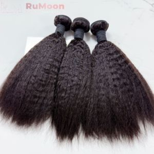 Lots de <span class=keywords><strong>Cheveux</strong></span> Bruts Kinky Straight Yaki en Gros, Prix d'Usine, Extensions de <span class=keywords><strong>Cheveux</strong></span> Vierges Brésiliens Remy pour Tissage - Product Image 4