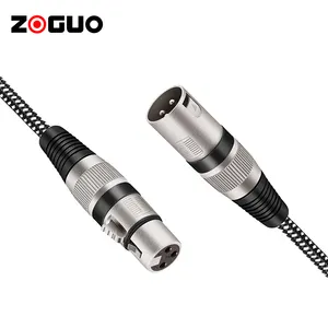 OEM Su Misura A Basso Rumore Interferenze Flessibile 3Pin XLR del Microfono Cavo Maschio A Femmina Mic Nero Cavo Audio HIFI XLR Cavo