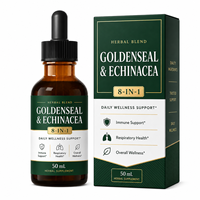 Fórmula Estándar de Apoyo Inmunológico a Base de Hierbas, Extracto de Echinacea y Goldenseal con Astragalus para Mercados de EE. UU. y la UE, Venta al Por Mayor