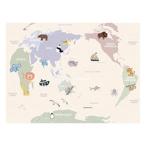 Tapis de sol carré pour enfants, rayé, couleur unie, en polyester, résistant à l'eau, aux taches, lavable, antidérapant, pour la maison, la chambre à coucher, le salon - Product Image 4