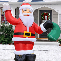 Santa Claus Inflable Gigante de PVC de 26 pies, Marca LT, para Publicidad, Fiestas Festivas, Navidad, Modelo de Bolsa de Regalo Verde, Personalizable
