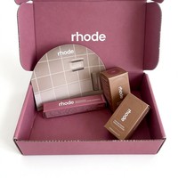 Boîte de beauté en carton ondulé écologique personnalisée OEM ODM, gaufrage double face, emballage cosmétique, boîte cadeau en papier rose pour exposition