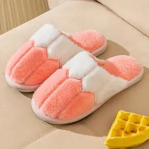 New In 2024 Home Indoor Platform Furry Slippers For Women Custom House Slippers Closed Toe Slipper With Cozy Lining