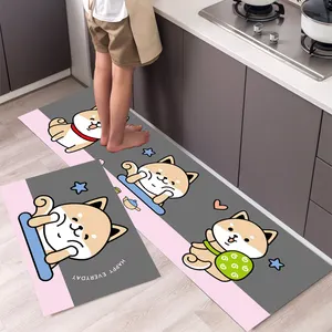 Tapis de sol moderne 3D nordique personnalisé de luxe Animal lavable antidérapant Anti Fatigue tapis de cuisine