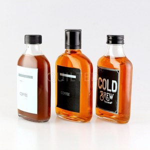 Flacon plat personnalisé boisson vin glace <span class=keywords><strong>café</strong></span> infusé à froid bouteille en verre avec couvercles - Product Image 6