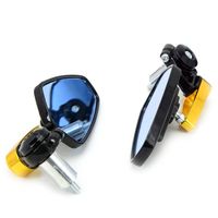 Rétroviseurs latéraux de moto en aluminium usiné CNC, noirs, avec support de montage