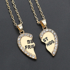 Colliers pendentifs en forme de cœur brisé, meilleurs amis pour toujours, bijoux cadeaux pour 2 - Product Image 6