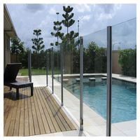 Rampe de sécurité extérieure contemporaine en aluminium et verre Prima Post pour balcon et escalier