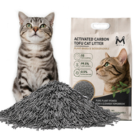 Litière pour chat en charbon de bois et soja personnalisable en gros, livraison rapide, forte absorption, litière pour chat en tofu, réponse rapide