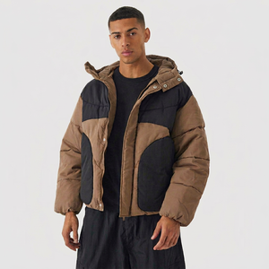 Chaqueta Acolchada Personalizada al por Mayor para Hombre, Cálida, de Dos Tonos, con Logotipo en la Parte Delantera, Transpirable para Invierno - Product Image 1
