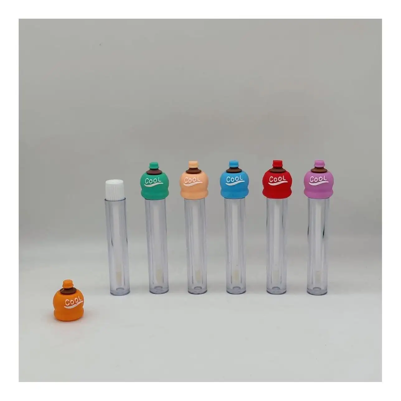 Tubi di plastica tondi lucidalabbra applicatore per gli occhi crema per gli occhi per la lozione per le mani tubo doppio succo scatola per lucidalabbra tubo