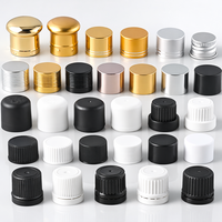 Tapas de Perfume Tipo Crimp, Multiformas y Materiales, Tapas de Madera para Botellas de Perfume, Envases Cosméticos Duraderos y Reutilizables de 15 mm