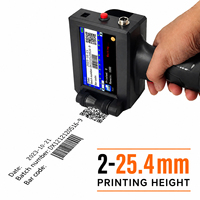 Imprimante jet d'encre portable TIJ 2.5, 25,4 mm, pour la codification de la date, des lots, des codes-barres et des codes QR sur carton, bouteille, plastique, métal