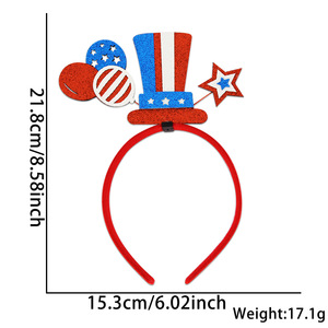 Serre-têtes à motif étoile pour la fête de l'Indépendance, accessoires vestimentaires, décorations pour la fête du 4 juillet, serre-têtes à lettres – Vente en gros usine - Product Image 6