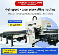 Machine à découpe laser à fibre automatique pour tuyaux en fer, tubes en aluminium et profilés en acier - Découpe de métaux lourds, commande CNC 3 axes