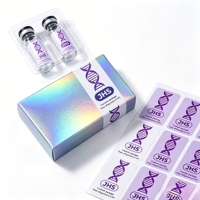 Boîte de présentation de peptides de qualité laboratoire avec logo personnalisé, en papier rigide pour flacon de 10 ml, usage de recherche uniquement