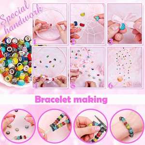 ลูกปัดรูใหญ่ประดับเพชรเทียม, ลูกปัดดินโพลิเมอร์สไตล์ยุโรปสำหรับทำสร้อยข้อมือ DIY และจี้รองเท้า ของขวัญส่งเสริมการขาย - Product Image 3