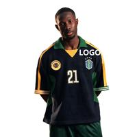 Maillot de football original pour équipe sportive, style hip-hop, avec patchs brodés personnalisés, légèrement oversize, durable, pour hockey et rugby