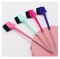 Brosse de nettoyage des bords de la perruque en dentelle Brosse à cheveux multifonctionnelle 5-en-1 pour contrôler les bords des sourcils